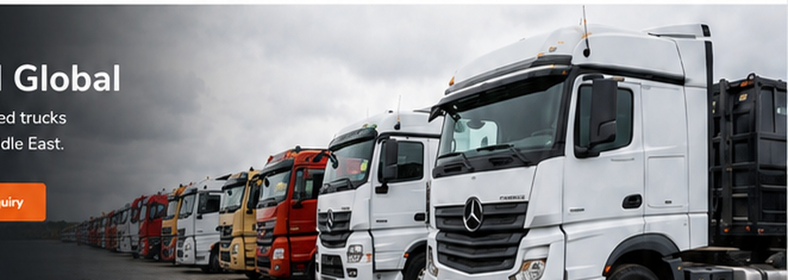 Used heavy trucks ready for export
